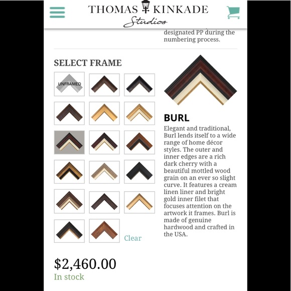 π HP π Thomas Kincaid canvas PP 291/710 retired - Picture 5 of 8